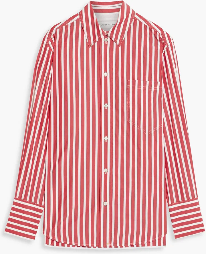 Striped cotton-poplin shirt