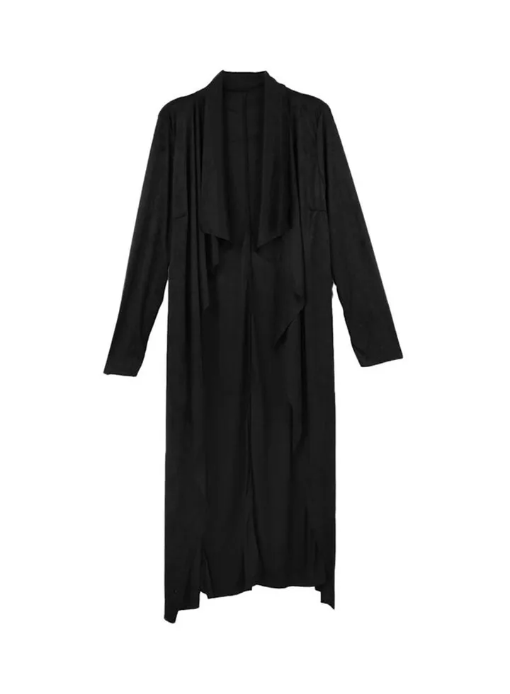 Long Sleeve Cardigan Coat Black