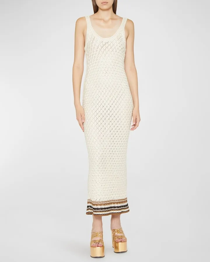 Crochet Knit Maxi Dress