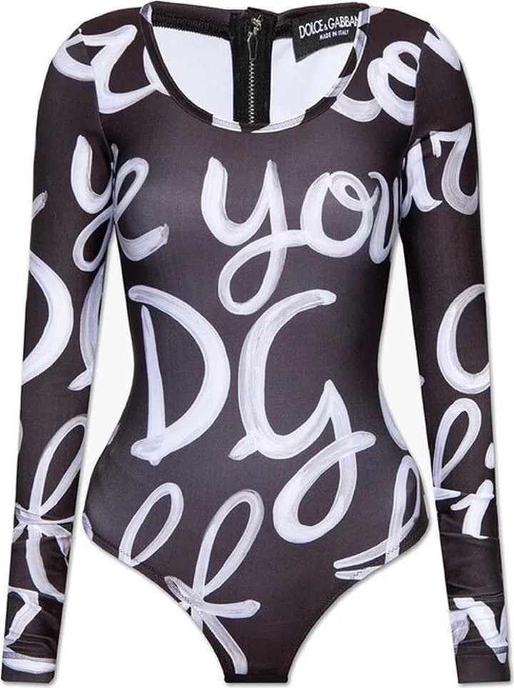 Dolce & Gabbana Graffiti-Printed Bodysuit