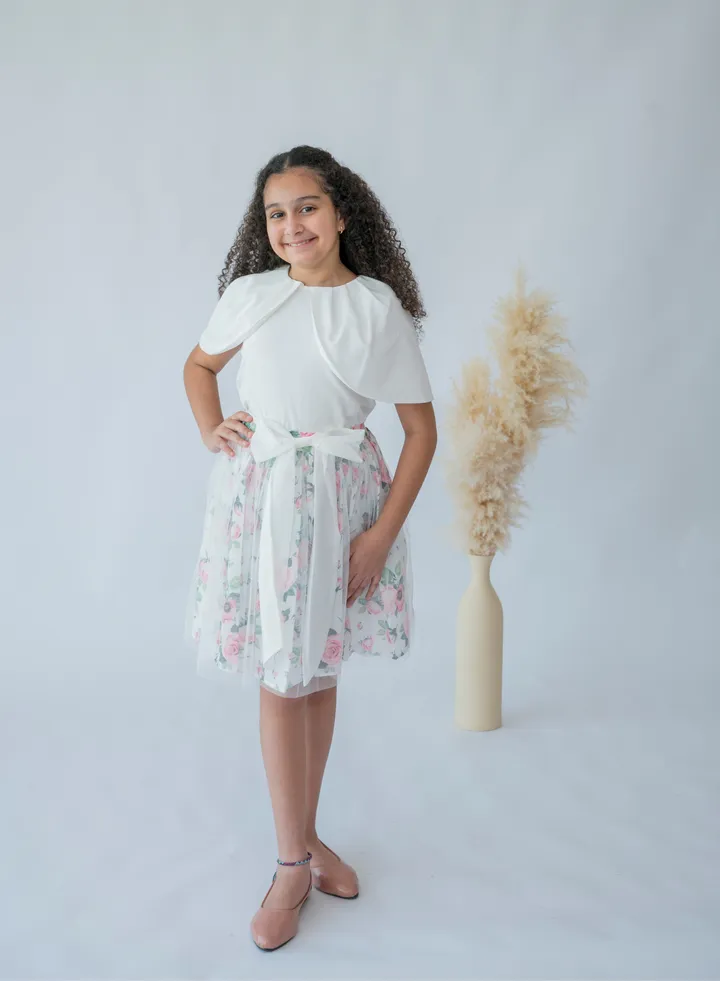 Whispering Roses Sheer Overlay Dress