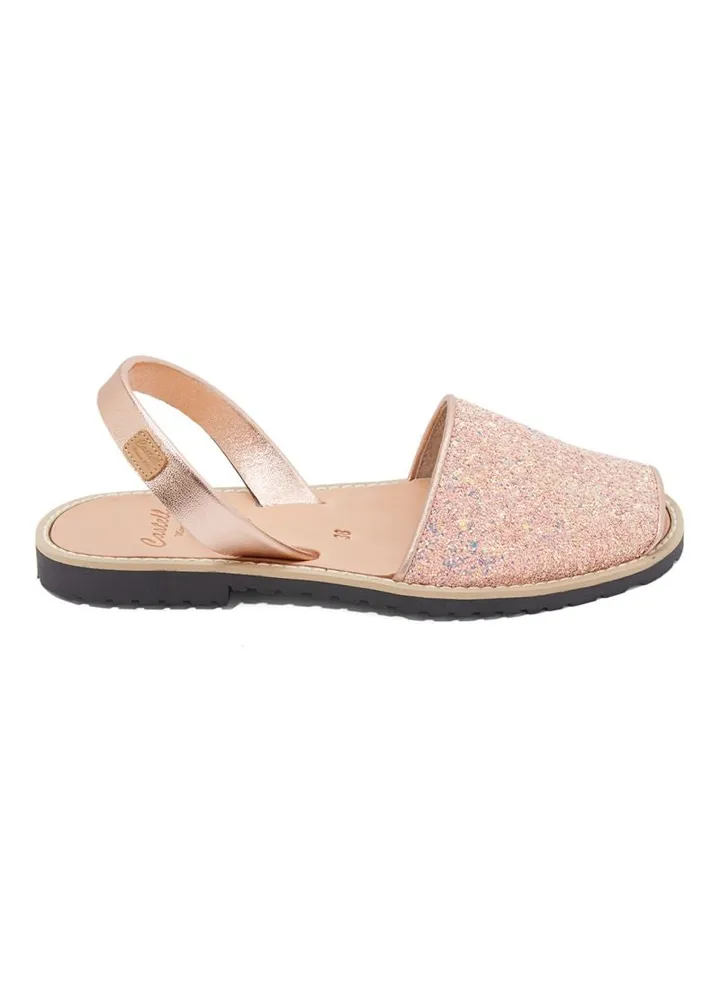 Madona Glitter Sling Back Casual Sandals Pink(C8Salmon)