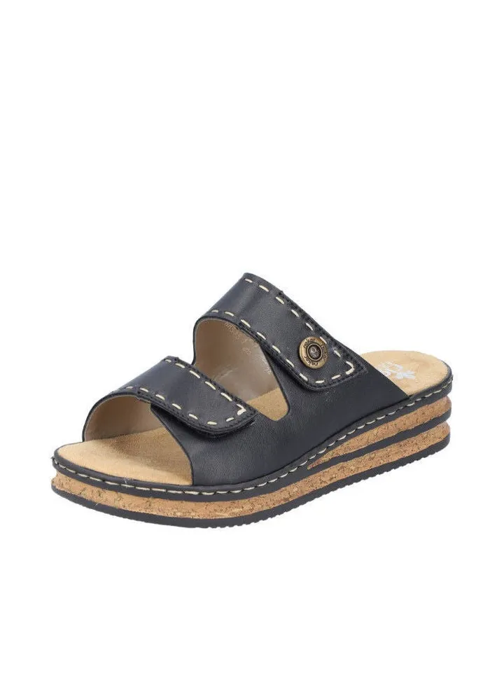 Rieker Ladies Casual Sandals 62984-00 Regina Black 116-1110