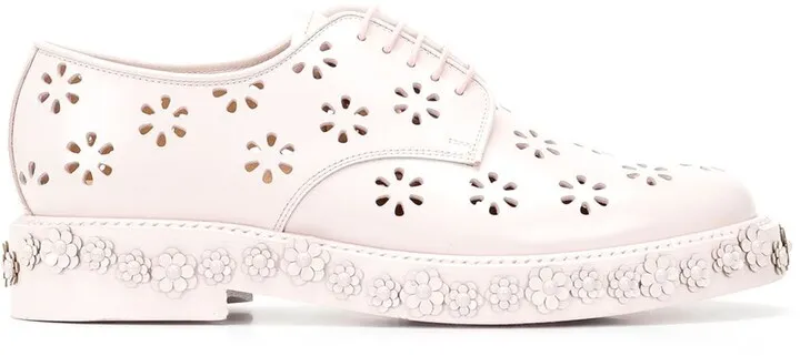 Laser-Cut Lace-Up Shoes