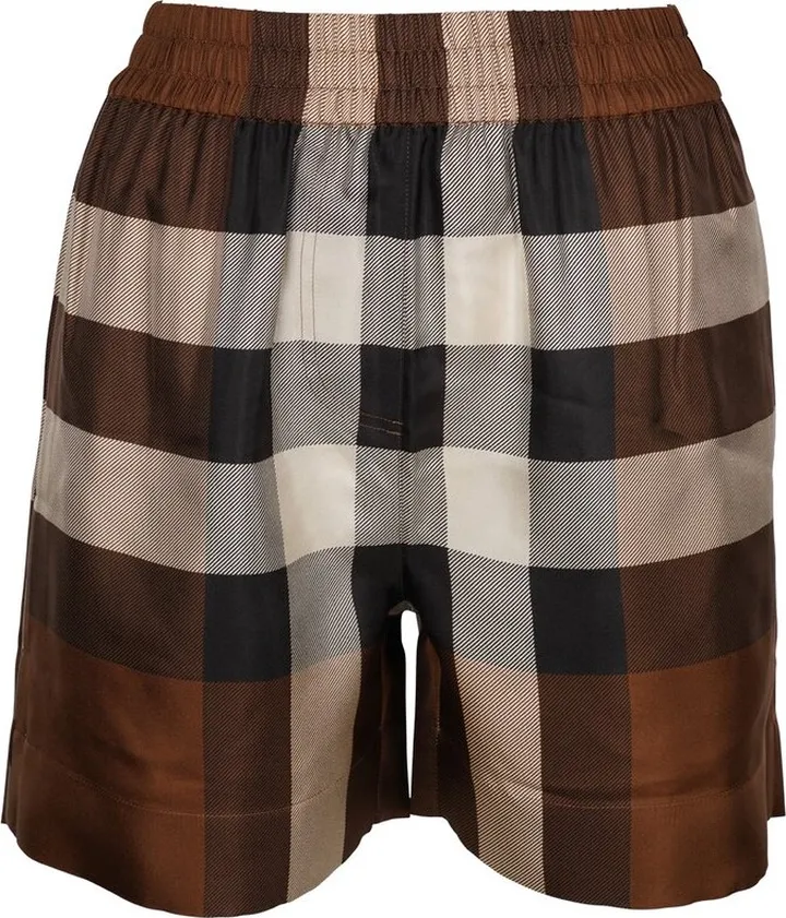 Burberry Checked Elasticated-Waist Shorts