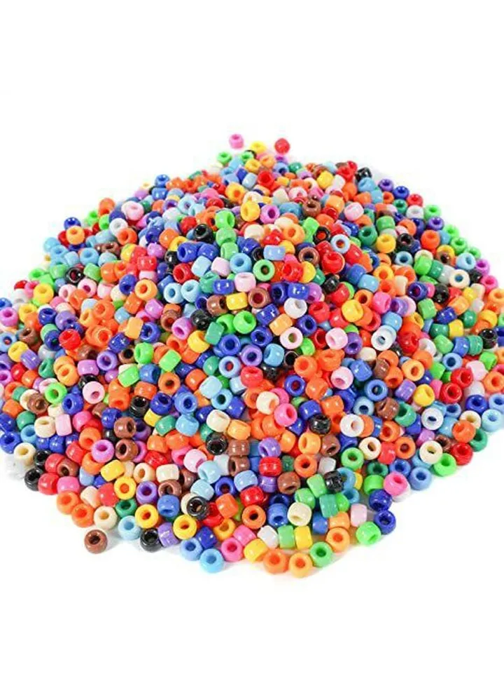 1200 Multicolor Craft Beads Bulk Bracelets Beads Rainbow Hair