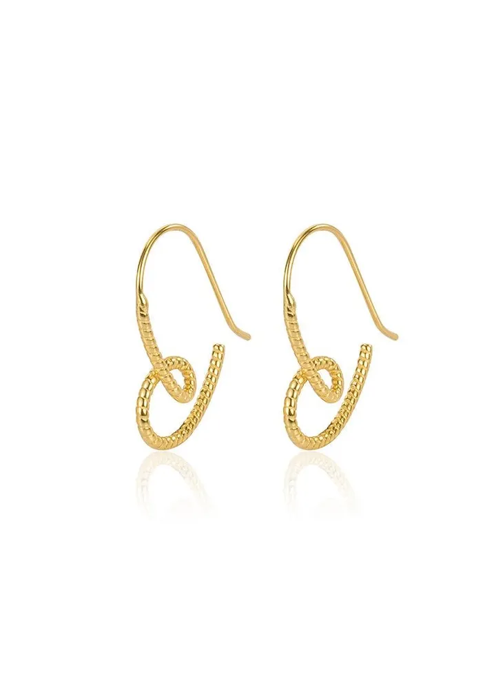 18K Gold Love Earrings For Women