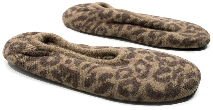 Portolano Ladies Ballerina Slippers In Leopard Print Design