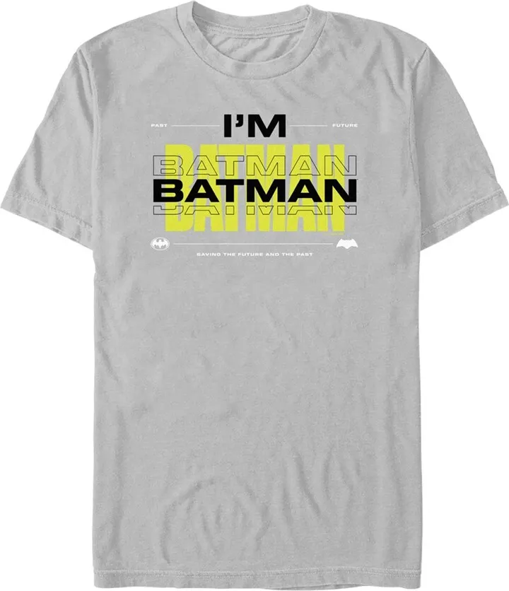 Men's The Flash Saving the Future Batman T-Shirt - Silver - Large