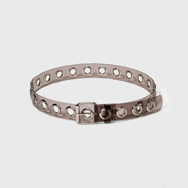 Women's Oversize Grommet Jelly Belt - Wild Fable™ Black S