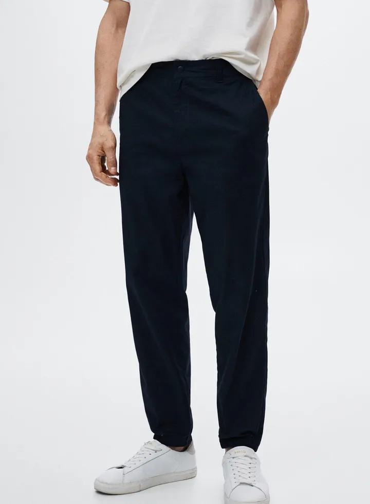 Cuffed Slim Fit Trousers
