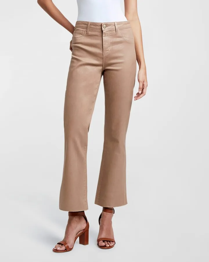 Kendra High-Rise Crop Flare Jeans