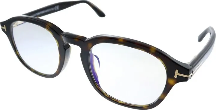 Tom Ford FT 5698-FB 052 Unisex Square Eyeglasses Havana 50mm