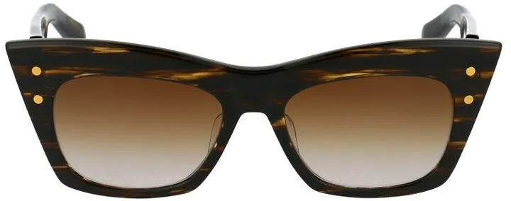 Balmain Eyewear Tortoiseshell-Effect Sunglasses