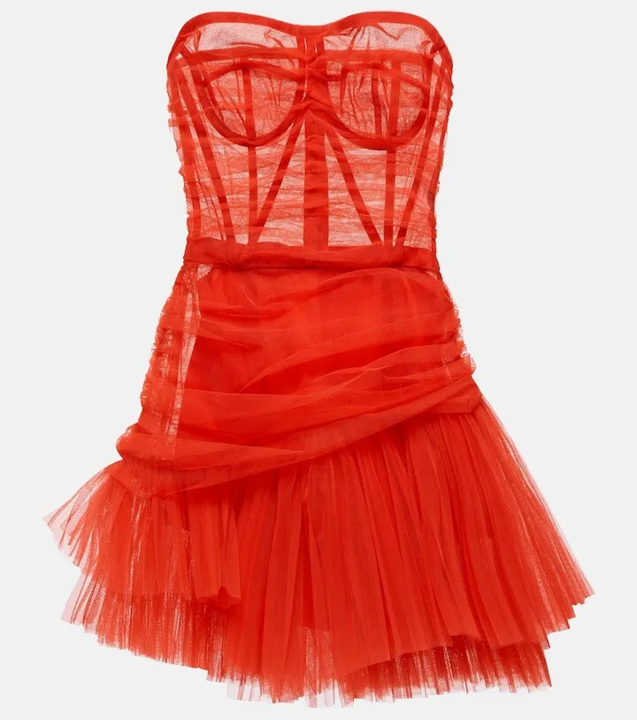 Bustier tulle minidress