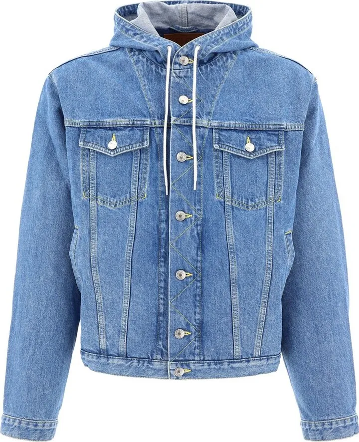 Kenzo Hooded Drawstring Denim Jacket
