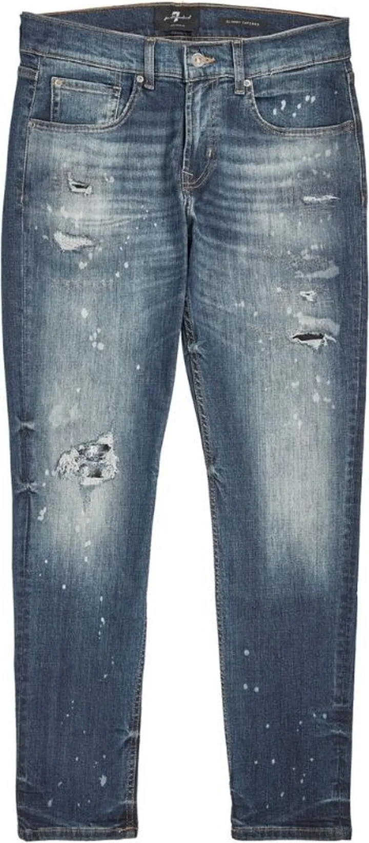 7 For All Mankind Distressed Slimmy Tapered Jeans
