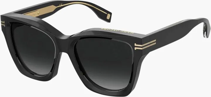 Marc Jacobs Unisex Icon Edge Oversized Square Sunglasses - Black