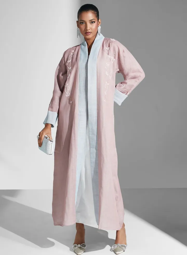 Embellished Knitted Abaya