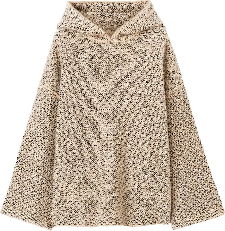 Monte Hooded Cashmere Poncho