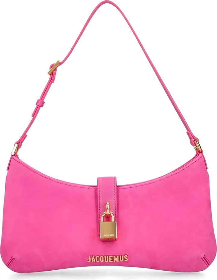 Le Bisou Cadenas suede shoulder bag