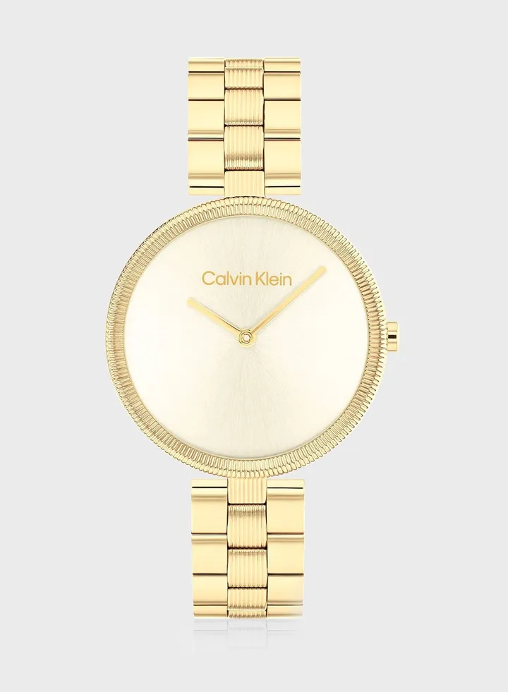 Steel Strap Analog Watch