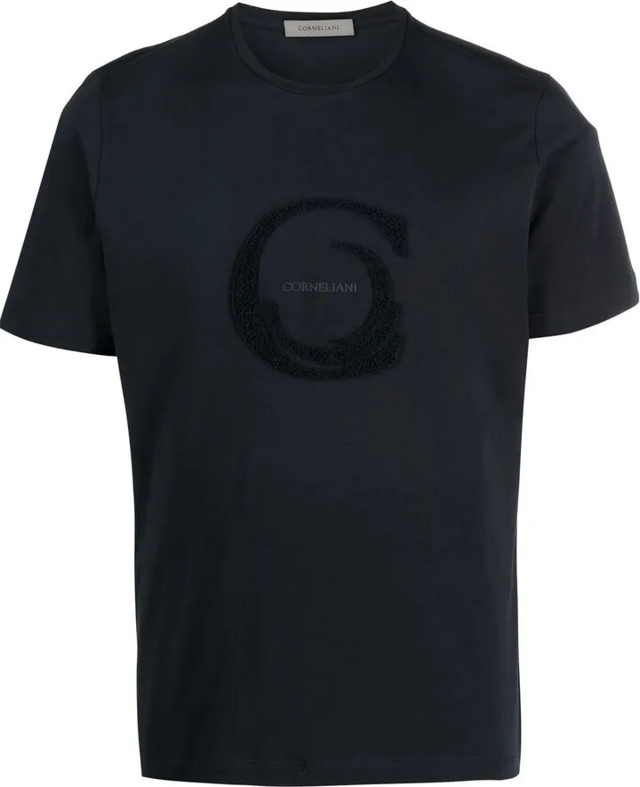logo-embossed cotton T-shirt