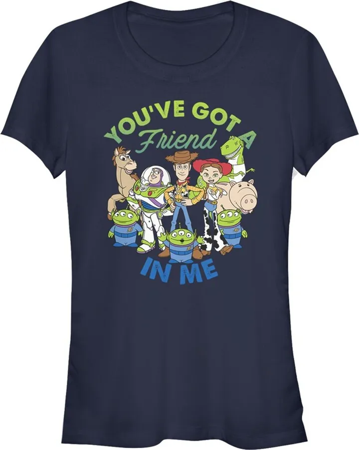 Junior's Toy Story Friend in Me Scene T-Shirt - Navy Blue - X Large