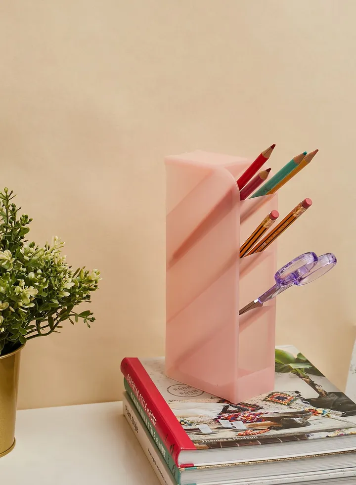 Pink Stationery Storage Holder