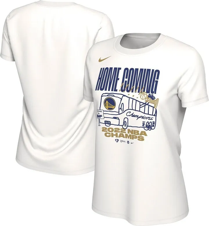 Women's Nike White Golden State Warriors 2022 Nba Finals Champions Celebration Parade T-shirt