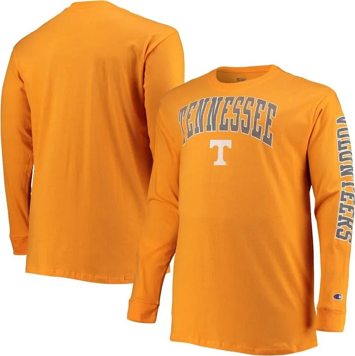 Men's Champion Tennessee Orange Tennessee Volunteers Big and Tall 2-Hit Long Sleeve T-shirt