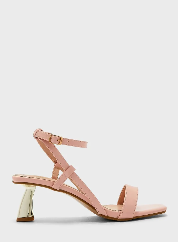 Square-Toe Strappy Sandals