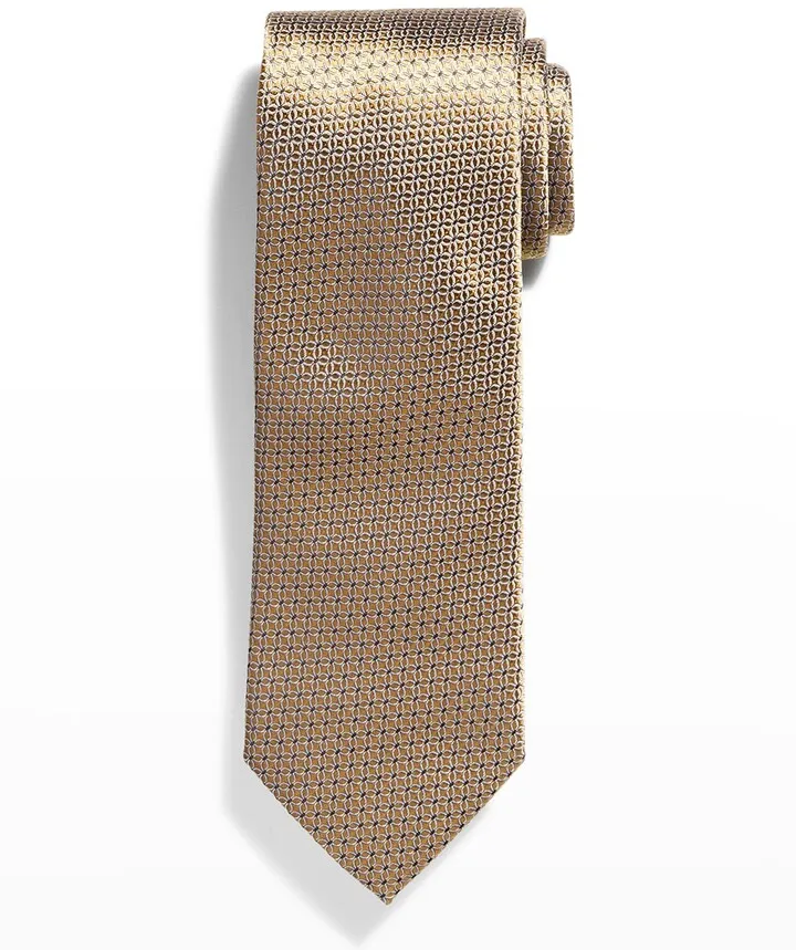 Men's Silk Geometric Tie