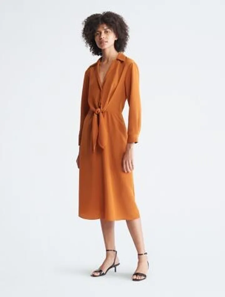Tie Front Midi Dress