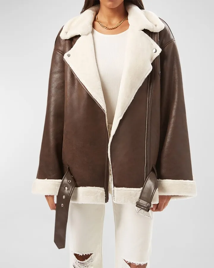 Suede Bonded Moto Jacket