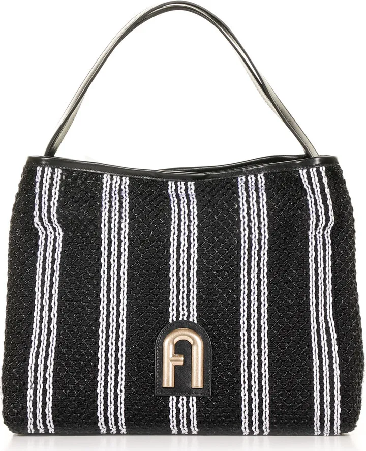 Primula Shoulder Bag In Striped Fabric