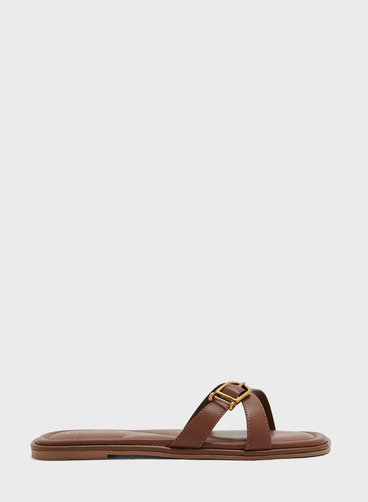 X Strap Flat Sandals