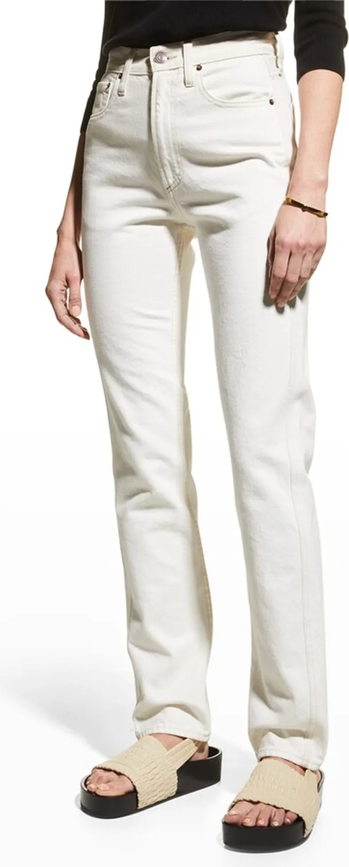 Straight-Leg Denim Pants
