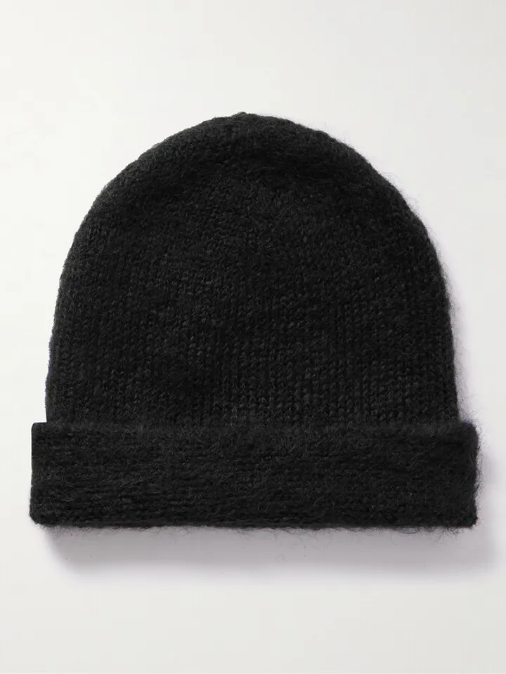 Mohair and Silk-Blend Beanie