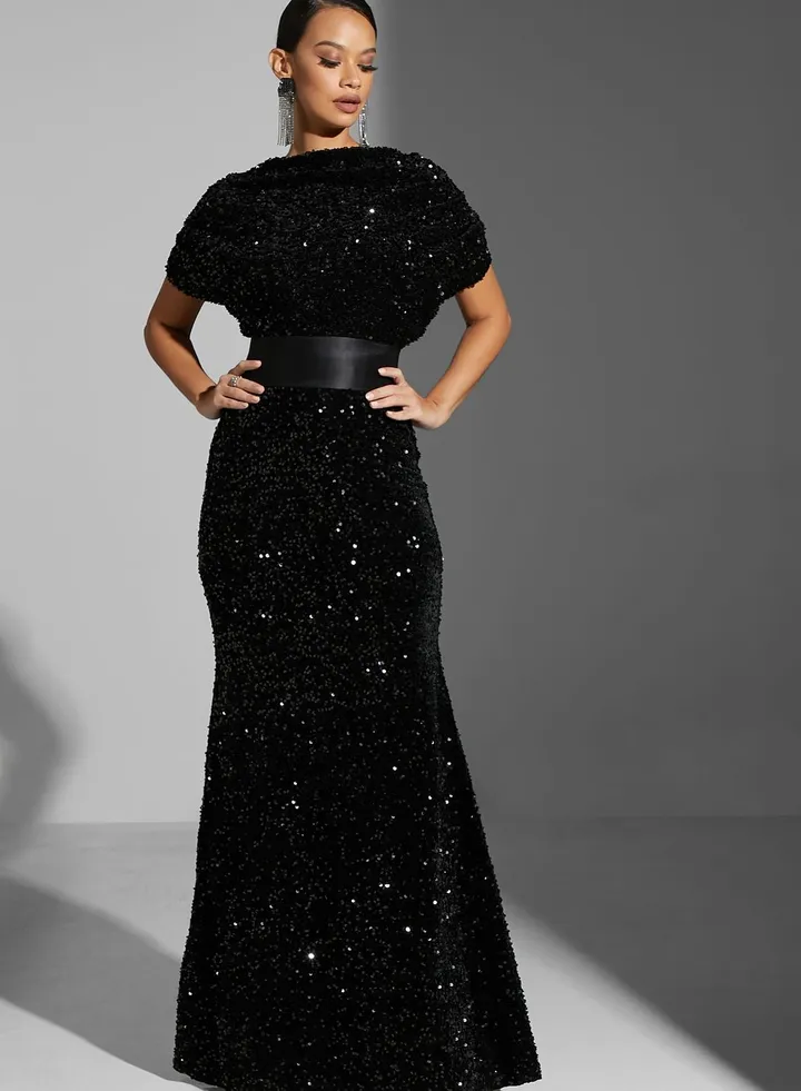 Zena Louay Sequinned Gown