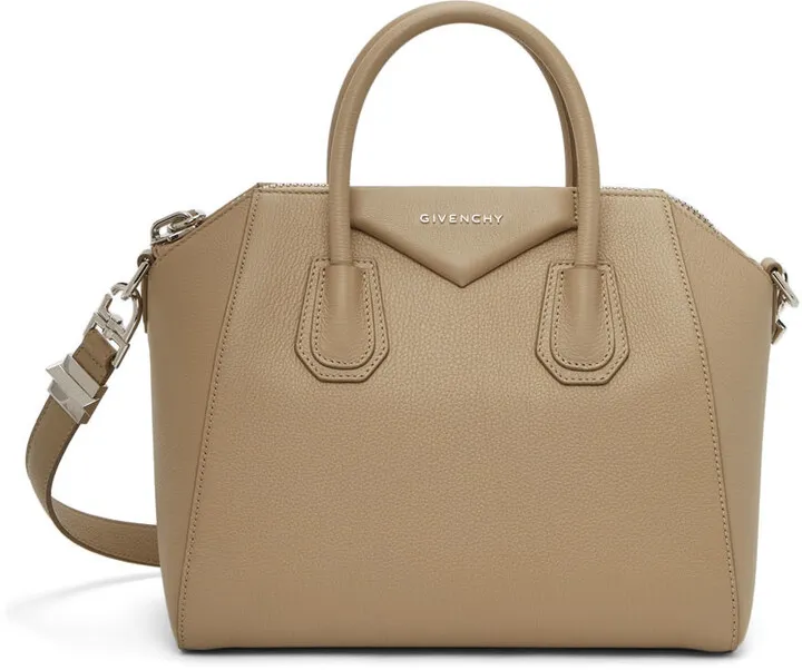 Givenchy Beige Grained Small Antigona Bag