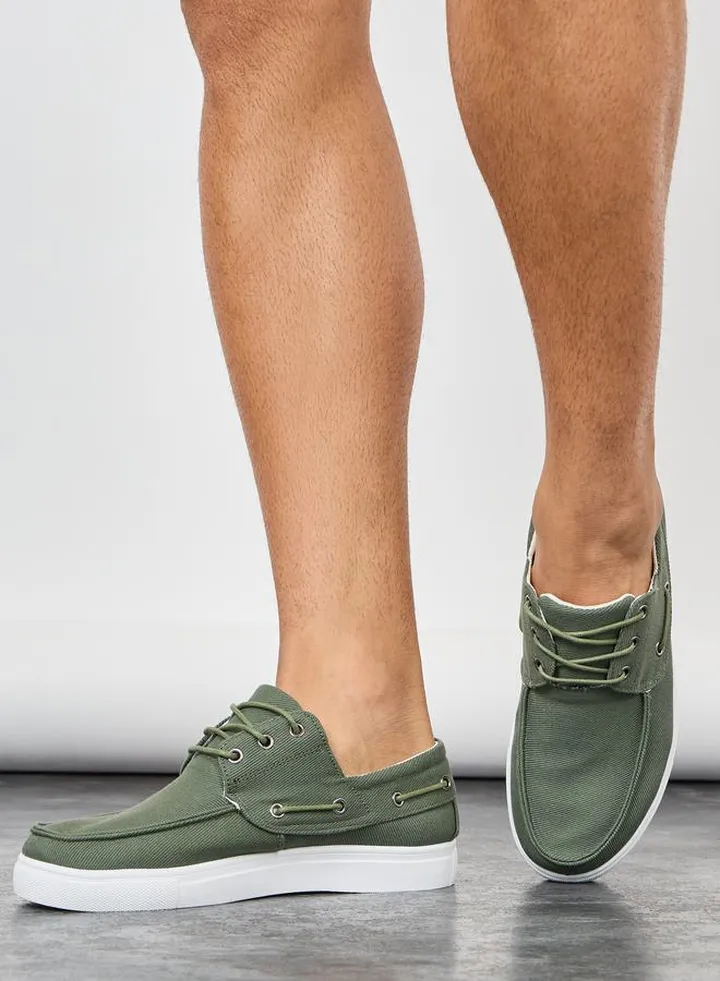 Lace Up Eyelet Detail Oxford Casual Shoes