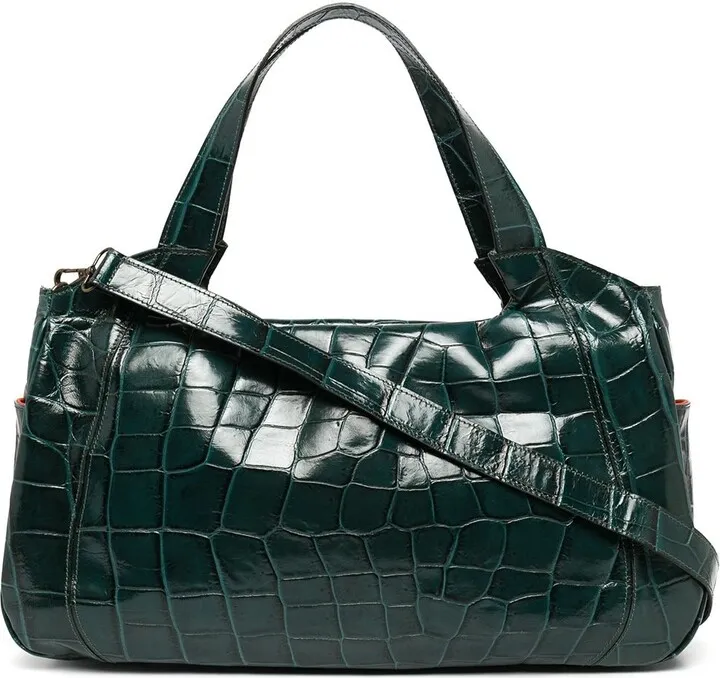 Lara crocodile-effect bag