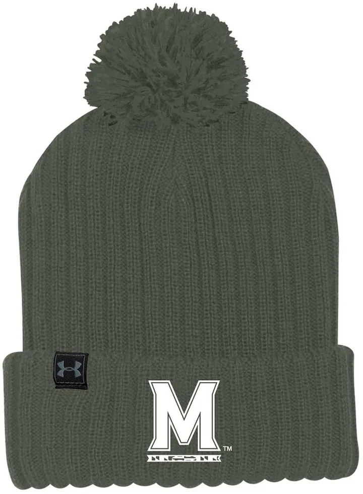 Men's Under Armour Olive Maryland Terrapins Freedom Cuffed Pom Knit Hat