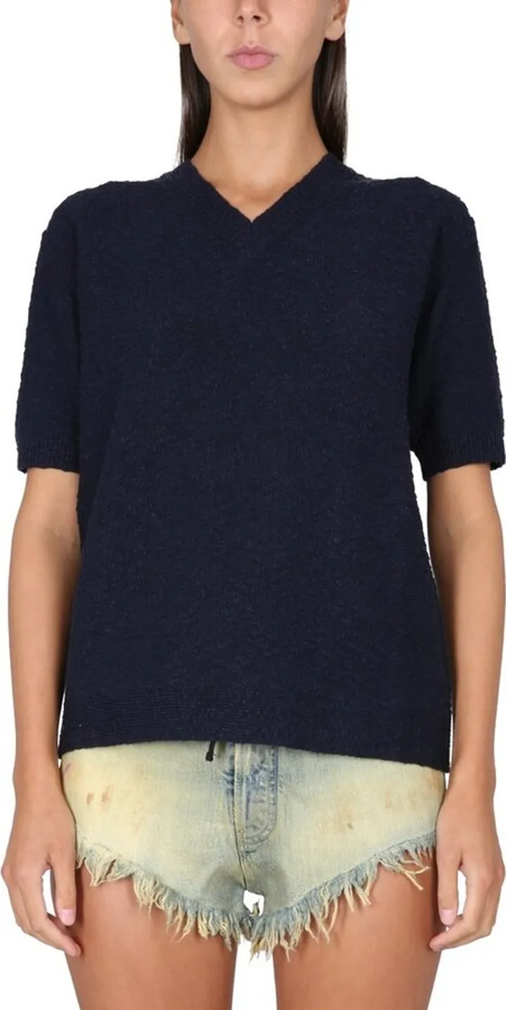 Maison Margiela V-Neck Knitted Top