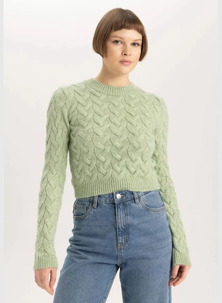 Woman Tricot Pullover Long Sleeve