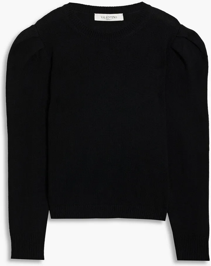Gathered cashmere sweater