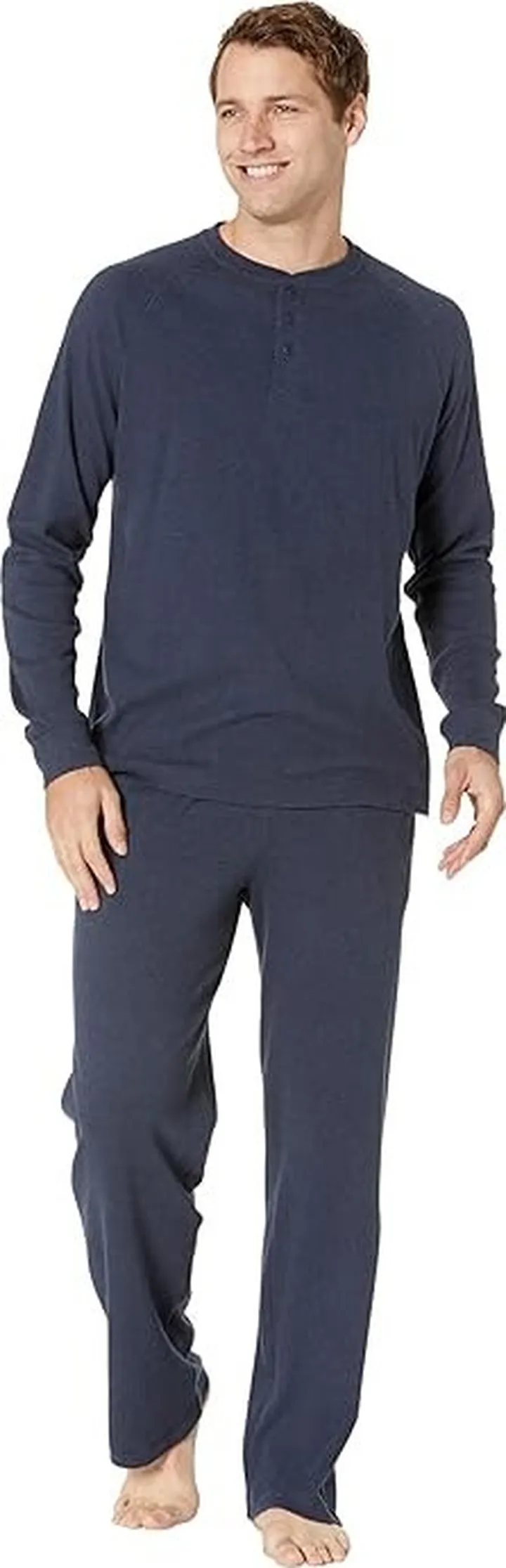 L.L.Bean Organic Cotton Pajamas Regular (Navy Heather) Men's Pajama Sets