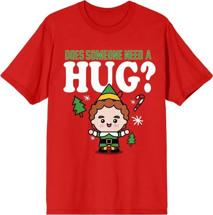 Elf Need A Hug Women's Red T-shirt -Small
