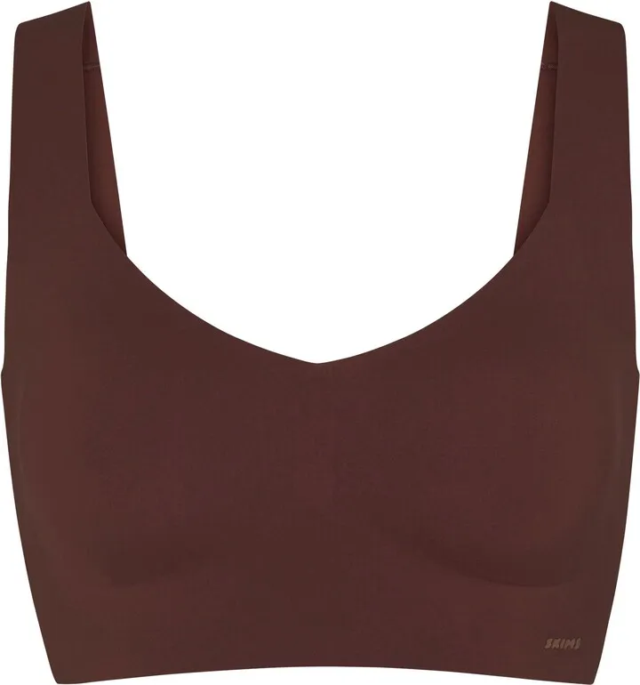 Naked Plunge Longline Bra | Cocoa